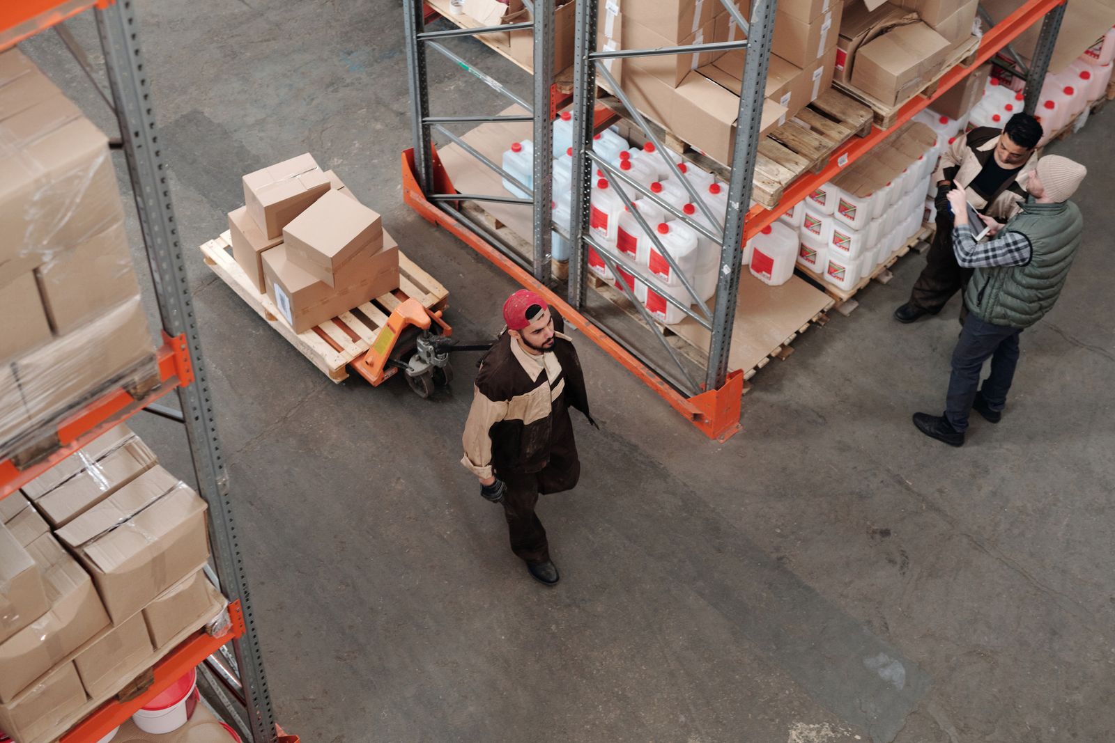Corrugated shipping cartons ready for dispatch